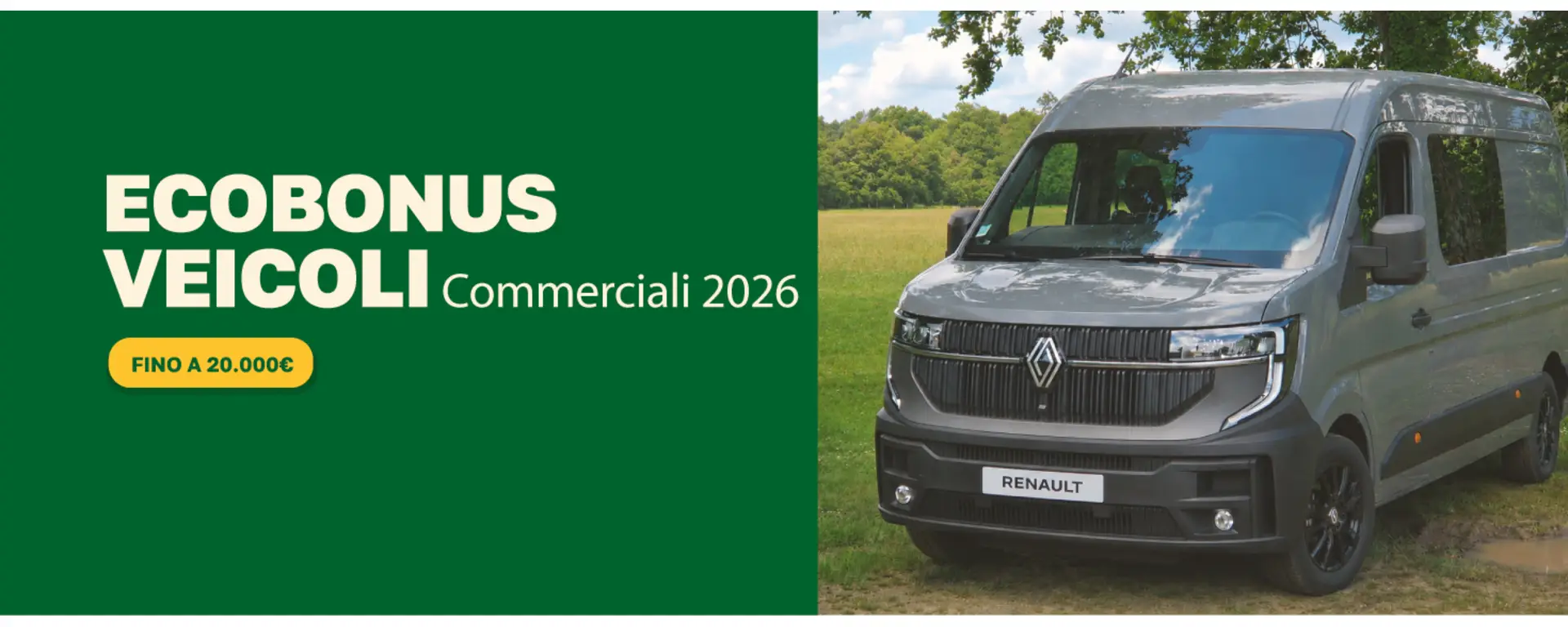 Ecobonus 2026 per veicoli commerciali: incentivi statali per PMI su furgoni Renault, Nissan e Dacia disponibili da Borsoi.