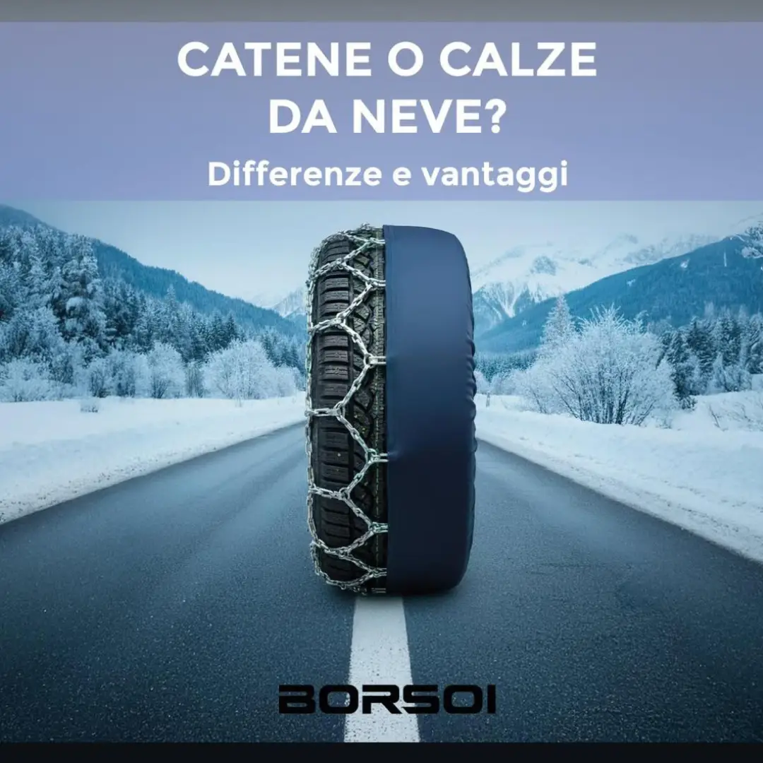 Catene da neve e calze da neve: differenze e vantaggi